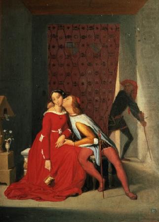 Jean Auguste Dominique Ingres Gianciotto Discovers Paolo and Francesca china oil painting image